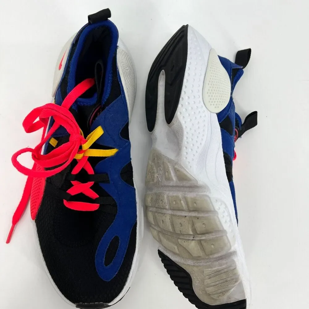 NIke Huarache Youth 6Y E.D.G.E. GS Running Shoes CD9272-002 Black / Blue / Red